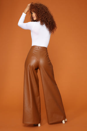 Viola Faux Leather Trousers - Axariya's Closet
