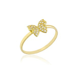 Butterfly Ring 14K Yellow Gold - Axariya's Closet